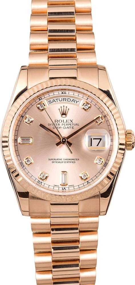 rose gold presidential rolex safari dial|rolex diamond dial.